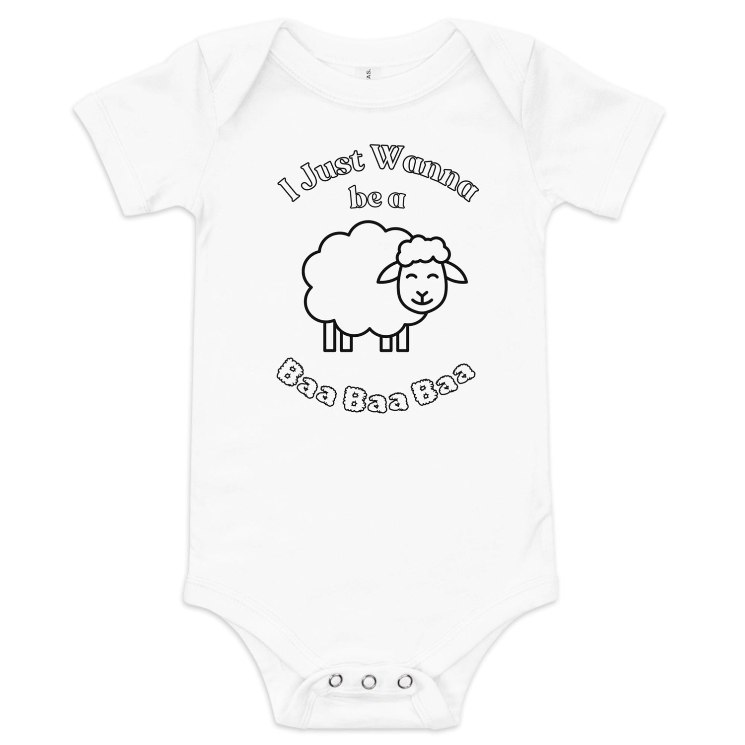 I Just Wanna be a Sheep Baby short sleeve onesie - Bold Faith