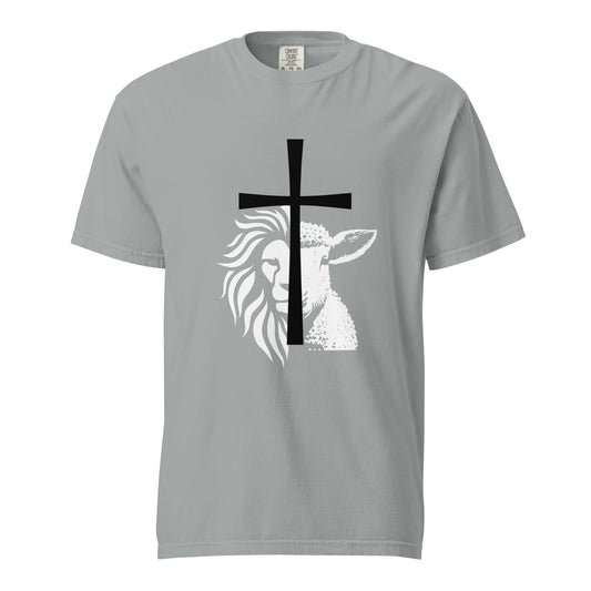 Lion and the Lamb Unisex heavyweight Christian t-shirt - Bold Faith