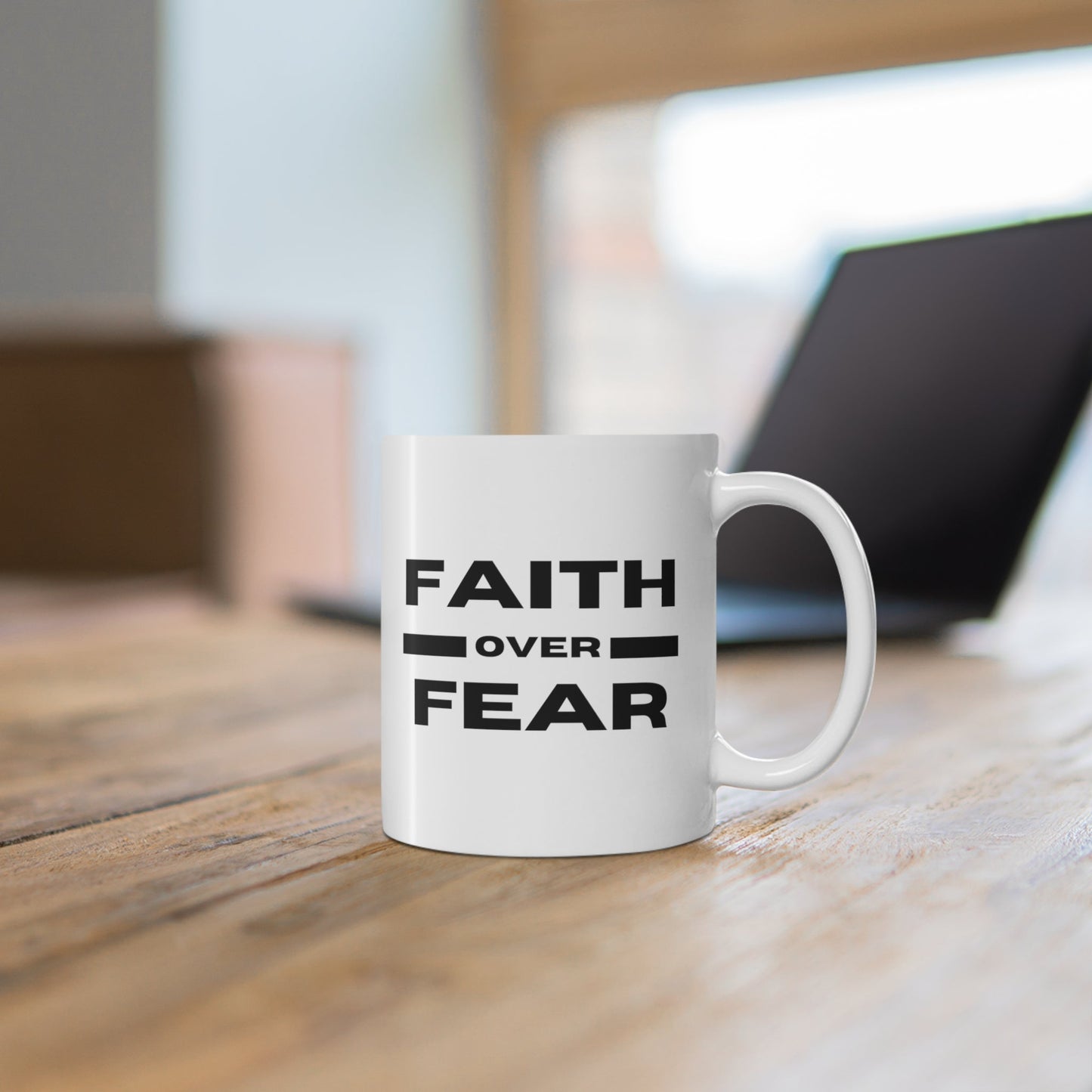 Faith over fear Mug 11oz - Bold Faith